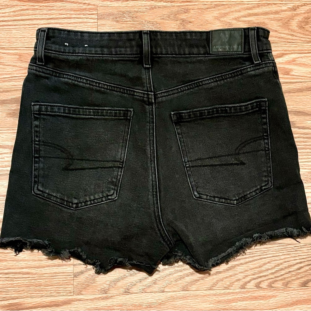 American Eagle high waisted black Jean shorts size 2